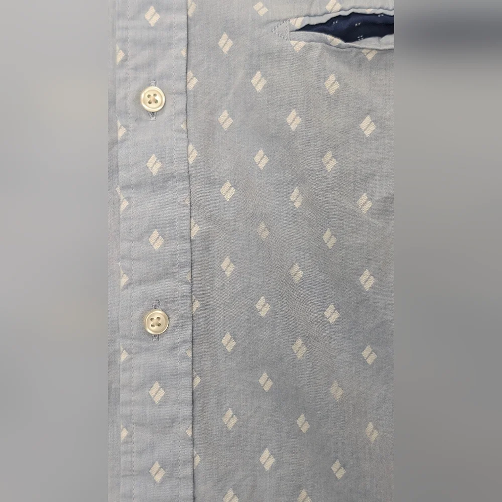 Scotch And Soda Long Sleeve Button Down Patterned Shirt, Large - Picture 6 of 15